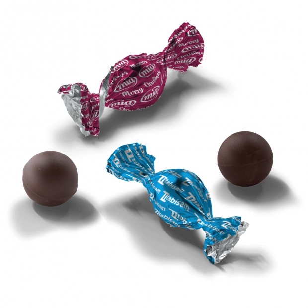 Šokolādes konfektes 12.5g ar druku 1 krāsā