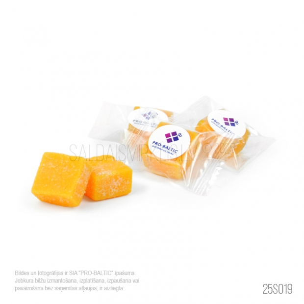 Mango marmelādes konfekte 10g flowpack iepakojumā 