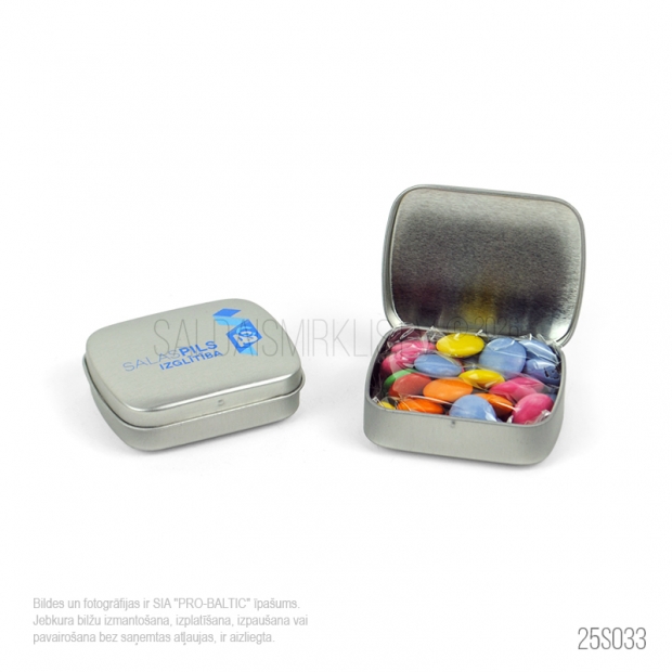 Dražejas metāla kastītē 30g ar druku