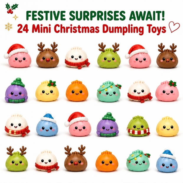 Dāvana “24 smaidi līdz Ziemassvētkiem” ar MYSTERY DUMPLING Adventes kalendāru un saldumiem